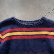 画像2: 【Kids】Polo Ralph Lauren コットンニット セーター 紺ボーダー■ビンテージ オールド アメリカ古着 キッズ 子供服 ポロラルフローレン (2)