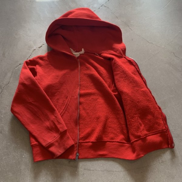 画像8: 【Kids】80s UNKNOWN ジップアップ スウェットパーカー レッド 赤■ビンテージ オールド レトロ アメリカ古着 キッズ 子供服 (8)