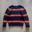 画像6: 【Kids】Polo Ralph Lauren コットンニット セーター 紺ボーダー■ビンテージ オールド アメリカ古着 キッズ 子供服 ポロラルフローレン (6)