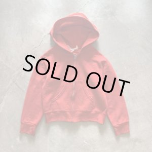 画像: 【Kids】80s UNKNOWN ジップアップ スウェットパーカー レッド 赤■ビンテージ オールド レトロ アメリカ古着 キッズ 子供服