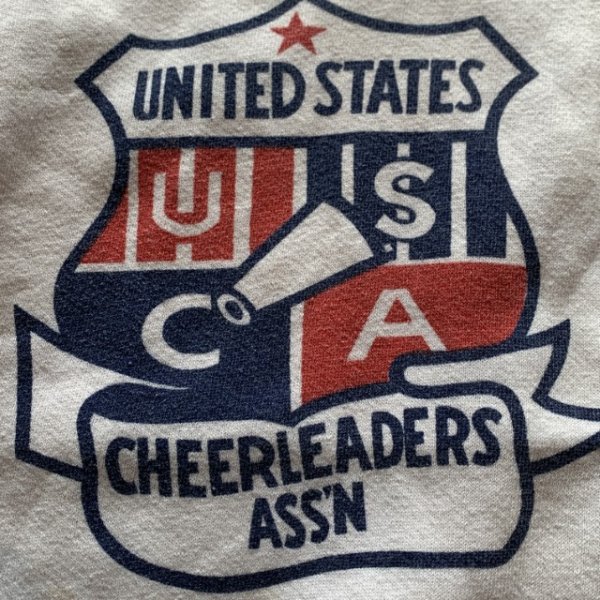 画像3: 【L】70s Champion 染み込みプリント カットオフスウェット 白■ビンテージ オールド アメリカ古着 チャンピオン バータグ トレーナー (3)