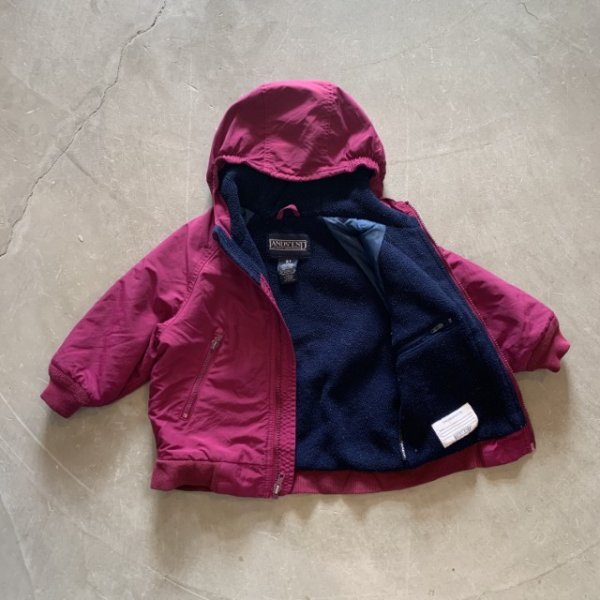 画像7: 【3T Kids】LANDS' END 内装フリース ジャケット パーカー 紫■ビンテージ オールド アメリカ古着 キッズ 子供服 90s ランズエンド (7)