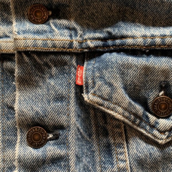 画像7: 【L 42】80s USA製 Levi's 71506 スカル落書き デニム トラッカージャケット■ビンテージ オールド アメリカ古着 リーバイス 70506 (7)