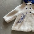 画像3: 【Kids】UNKNOWN チェーン刺繍 フード付き フリースパーカー ジャケット 白■ビンテージ オールド アメリカ古着 キッズ 子供服 70s 花柄 (3)