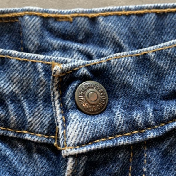 画像2: 【7 Kids】90s USA製 Levi's 550 リメイク デニムパンツ ブルー 青■ビンテージ オールド アメリカ古着 リーバイス キッズ 子供服 (2)