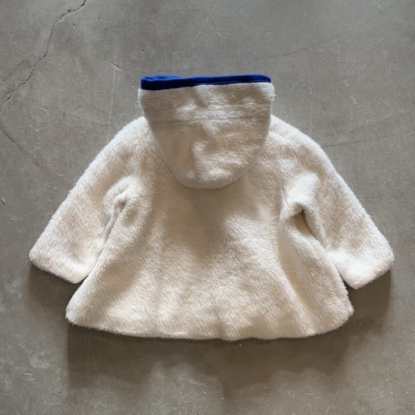 画像8: 【Kids】UNKNOWN チェーン刺繍 フード付き フリースパーカー ジャケット 白■ビンテージ オールド アメリカ古着 キッズ 子供服 70s 花柄 (8)