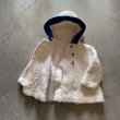画像5: 【Kids】UNKNOWN チェーン刺繍 フード付き フリースパーカー ジャケット 白■ビンテージ オールド アメリカ古着 キッズ 子供服 70s 花柄 (5)