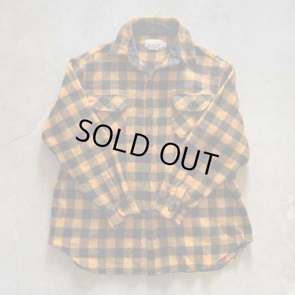 画像5: 【XL/XXL】USA製 BEMIDJI ビッグサイズ 長袖ウールシャツ オレンジ×黒チェック■ビンテージ オールド アメリカ古着 ベミジ ネルシャツ (5)