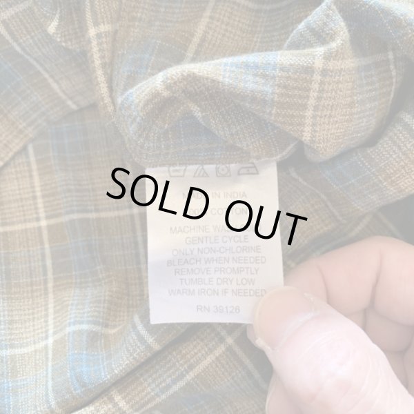 画像5: 【L/XL】FILSON 長袖シャツ ブルー×ブラウンチェック■アメリカ古着 フィルソン オンブレ シャドー ライトネルシャツ (5)