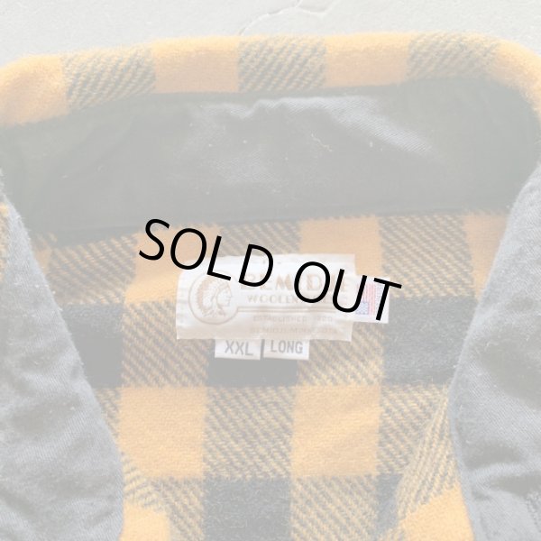 画像3: 【XL/XXL】USA製 BEMIDJI ビッグサイズ 長袖ウールシャツ オレンジ×黒チェック■ビンテージ オールド アメリカ古着 ベミジ ネルシャツ (3)