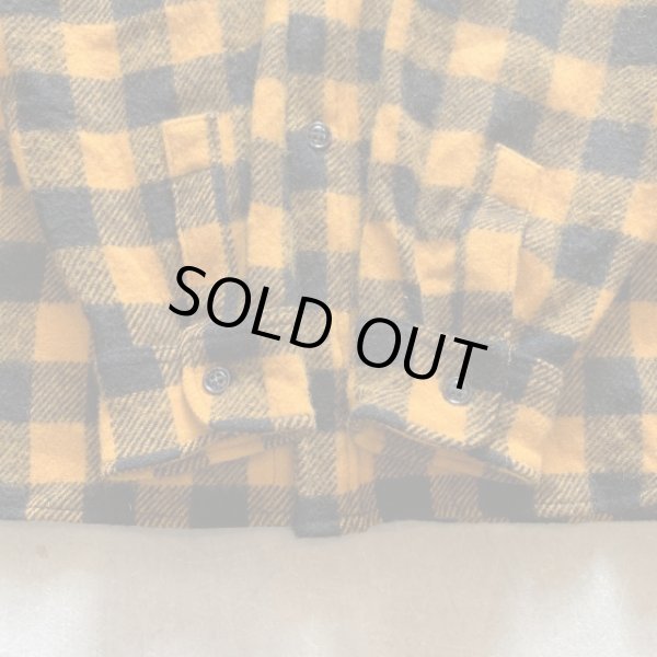 画像6: 【XL/XXL】USA製 BEMIDJI ビッグサイズ 長袖ウールシャツ オレンジ×黒チェック■ビンテージ オールド アメリカ古着 ベミジ ネルシャツ (6)