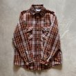 画像5: 【M/L】70s-80s USA製 Mr.Leggs 長袖ヘビーネルシャツ えんじ色チェック■ビンテージ オールド レトロ アメリカ古着 (5)