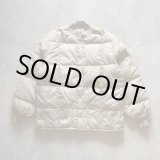 画像: 【L】80s-90s WALLS ナイロン キルティング ダウンジャケット ベージュ■ビンテージ オールド アメリカ古着 MA-1タイプ 首リブ