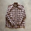 画像5: 【M/L】Woolrich 長袖ネルシャツ ベージュチェック×総柄■ビンテージ オールド レトロ アメリカ古着 ウールリッチ 90s-2000s (5)
