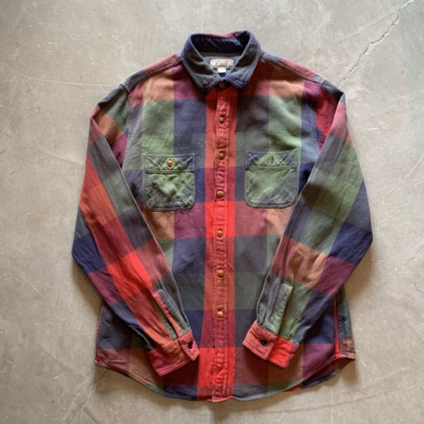 画像5: 【L】WALLACE&BARNES 長袖ヘビーネルシャツ チェック柄■ビンテージ オールド アメリカ古着 ウォレス＆バーンズ J.CREW ジェイクルー (5)