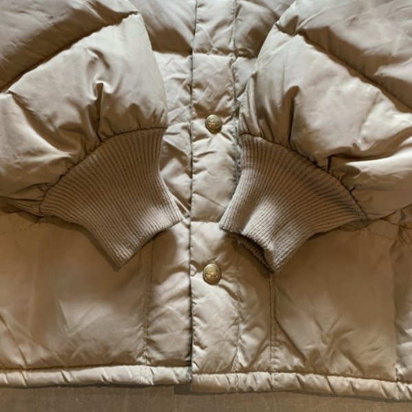 画像6: 【L】80s-90s WALLS ナイロン キルティング ダウンジャケット ベージュ■ビンテージ オールド アメリカ古着 MA-1タイプ 首リブ (6)