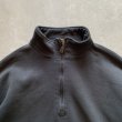 画像2: 【L】90s USA製 Russell Athletic ハーフジップ スウェット ブラック 黒無地■ビンテージ オールド アメリカ古着 トレーナー ラッセル (2)