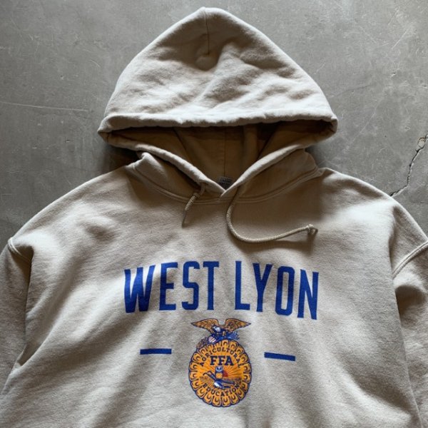 画像2: 【L】FFA 両面プリント スウェットパーカー ベージュ■アメリカ古着 トレーナー GILDAN ギルダン (2)