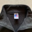 画像3: 【L】90s USA製 Russell Athletic ハーフジップ スウェット ブラック 黒無地■ビンテージ オールド アメリカ古着 トレーナー ラッセル (3)