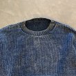 画像2: 【S/M or Ladies】UNKNOWN インディゴ コットンニット セーター 青無地■ビンテージ オールド アメリカ古着 90s レディース 短丈 (2)