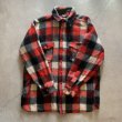 画像5: 【XL】50s Woolrich マチ付き 長袖ウールシャツジャケット 赤チェック■ビンテージ オールド レトロ アメリカ古着 ウールリッチ (5)