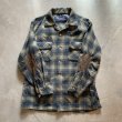 画像4: 【M】60s USA製 PENDLETON ボックス 長袖ウールシャツ チェック■ビンテージ アメリカ古着 ペンドルトン ボートシャツ オープンカラー (4)