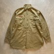 画像1: 【L/XL】40s BSA ボーイスカウト マチ付き チェンジボタン 長袖シャツ カーキ■ビンテージ オールド アメリカ古着 ビッグサイズ (1)