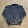 画像4: 【S/M or Ladies】UNKNOWN インディゴ コットンニット セーター 青無地■ビンテージ オールド アメリカ古着 90s レディース 短丈 (4)