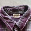 画像3: 【L/XL】90s Five Brother 長袖ヘビーネルシャツ 紫×グレーチェック■ビンテージ オールド アメリカ古着 USA製 ファイブブラザー (3)