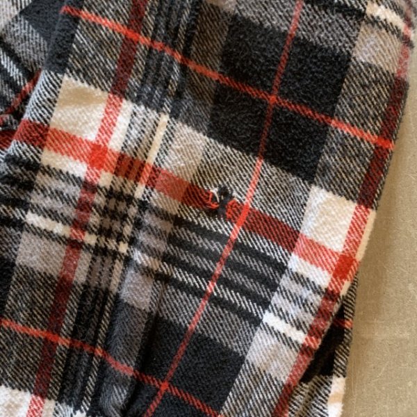 画像6: 【XL】90s BIGMAC/ST JOHN'S BAY 長袖ヘビーネルシャツ 白黒赤チェック■ビンテージ オールド レトロ アメリカ古着 ビッグマック (6)