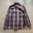 画像8: 【L/XL】90s Five Brother 長袖ヘビーネルシャツ 紫×グレーチェック■ビンテージ オールド アメリカ古着 USA製 ファイブブラザー (8)