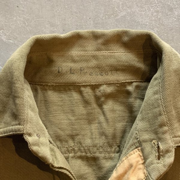 画像4: 【L/XL】40s BSA ボーイスカウト マチ付き チェンジボタン 長袖シャツ カーキ■ビンテージ オールド アメリカ古着 ビッグサイズ (4)