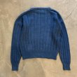 画像7: 【M/L】BOSTON CLIPPER ラミー×コットンニット セーター 青無地■ビンテージ オールド アメリカ古着 90s ブルー 短丈 (7)