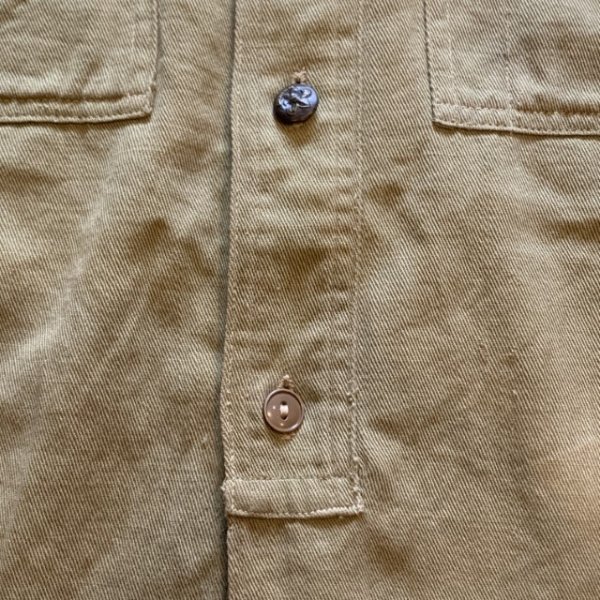 画像5: 【L/XL】40s BSA ボーイスカウト マチ付き チェンジボタン 長袖シャツ カーキ■ビンテージ オールド アメリカ古着 ビッグサイズ (5)