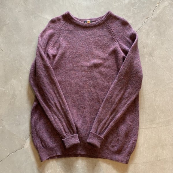 画像5: 【L/XL】アイルランド製 A.S.Cooper ウールセーター ニット パープル 紫■ビンテージ オールド アメリカ古着 ユーロ メランジ (5)