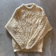画像4: 【L】アイルランド製 arancrafts ケーブル編み ウールセーター 生成り色■ビンテージ アメリカ古着 フィッシャーマン アランニット (4)