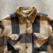 画像2: 【L】70s USA製 Woolrich ウールシャツジャケット 黄土色 ブロックチェック■ビンテージ オールド レトロ アメリカ古着 ウールリッチ (2)