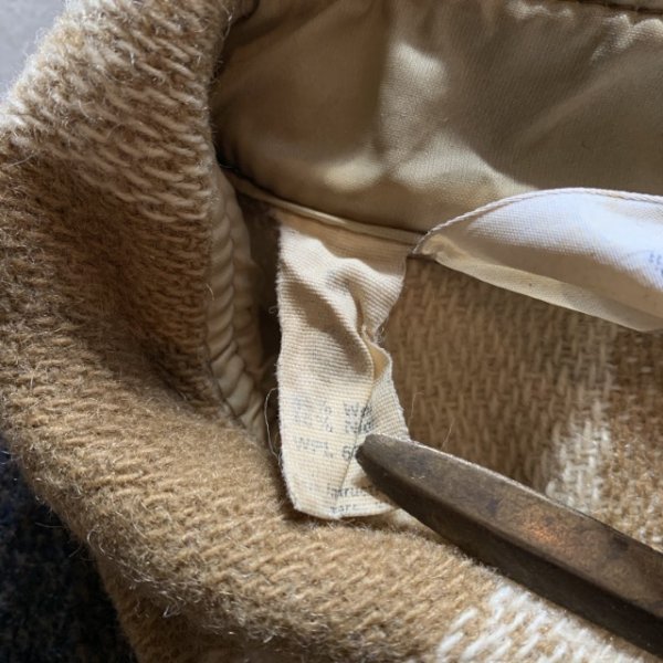 画像4: 【L】70s USA製 Woolrich ウールシャツジャケット 黄土色 ブロックチェック■ビンテージ オールド レトロ アメリカ古着 ウールリッチ (4)