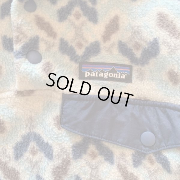 画像4: 【M/L】patagonia スナップT プルオーバー シンチラフリース 総柄■アメリカ古着 パタゴニア (4)