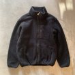 画像1: 【S】USA製 90s LANDS'END パイルフリース ジップジャケット ブラック 黒■ビンテージ オールド アメリカ古着 ランズエンド (1)