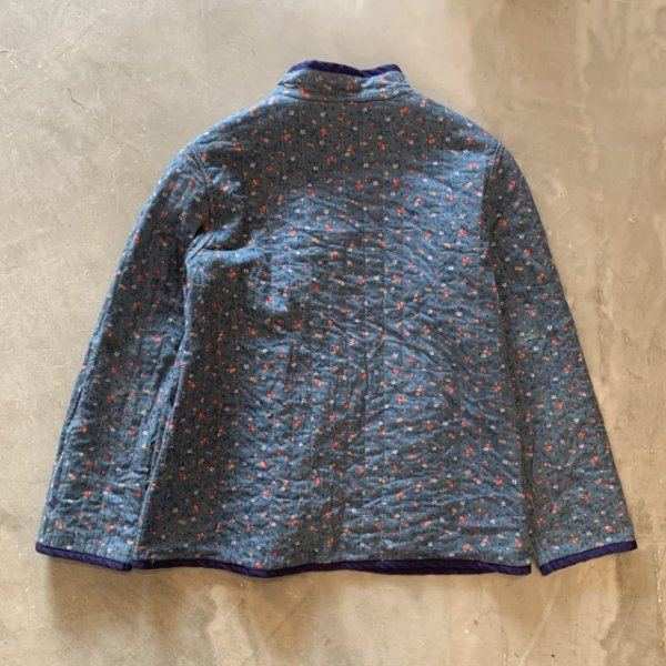 画像10: 【Ladies】UNKNOWN リバーシブルジャケット 紺 総柄 花柄■ビンテージ レトロ アメリカ古着 レディース キルティング チャイナシャツ (10)
