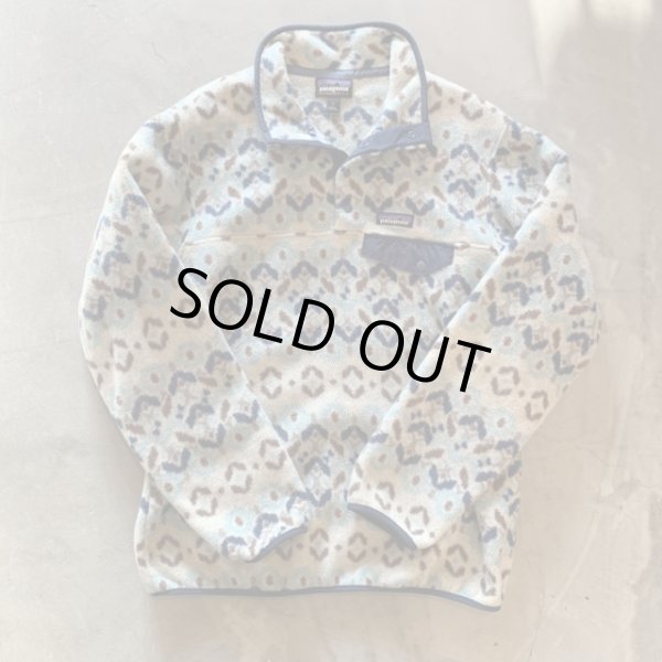 画像5: 【M/L】patagonia スナップT プルオーバー シンチラフリース 総柄■アメリカ古着 パタゴニア (5)