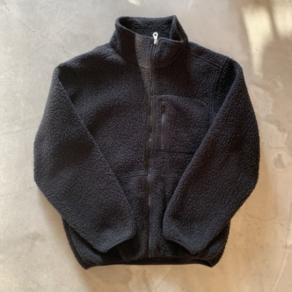 画像4: 【S】USA製 90s LANDS'END パイルフリース ジップジャケット ブラック 黒■ビンテージ オールド アメリカ古着 ランズエンド (4)