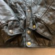 画像5: 【XL】70s-80s UNKNWON オールレザージャケット スタジャン ネイビー■ビンテージ レトロ アメリカ古着 革ジャン 襟付き カナダ製 (5)