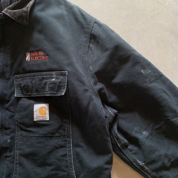 画像3: 【XL/XXL】2000s メキシコ製 carhartt トラディショナルコート ジャケット ブラック 黒■ビンテージ オールド アメリカ古着 カーハート (3)