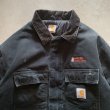 画像2: 【XL/XXL】2000s メキシコ製 carhartt トラディショナルコート ジャケット ブラック 黒■ビンテージ オールド アメリカ古着 カーハート (2)