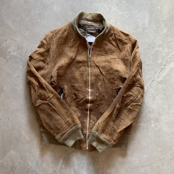 画像6: 【S】70s HOWARD'S スエードレザージャケット ブラウン 茶■ビンテージ レトロ アメリカ古着 60s ジップアップ 革ジャン MA-1 (6)