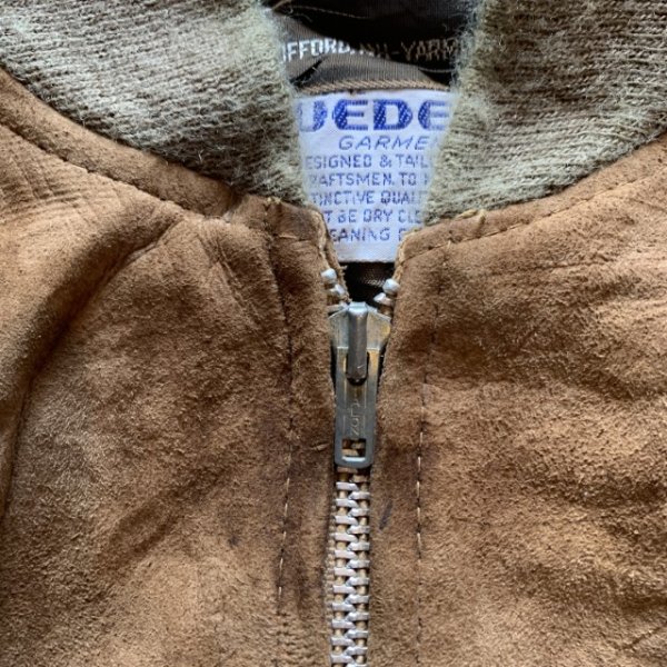 画像3: 【S】70s HOWARD'S スエードレザージャケット ブラウン 茶■ビンテージ レトロ アメリカ古着 60s ジップアップ 革ジャン MA-1 (3)