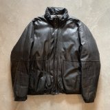 画像: 【XL/XXL】80s-90s Eddie Bauer オールレザー グースダウンジャケット ブラック 黒■ビンテージ アメリカ古着 革ジャン エディーバウアー
