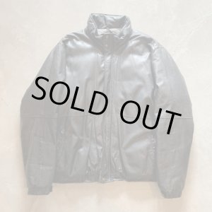 画像: 【XL/XXL】80s-90s Eddie Bauer オールレザー グースダウンジャケット ブラック 黒■ビンテージ アメリカ古着 革ジャン エディーバウアー